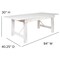 Flash Furniture Rectangle 40.25 W, 84 L, 30 H, Pine Wood, Steel, Wood Grain XA-F-84X40-WH-GG - alternate 9